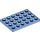 LEGO Bleu moyen assiette 4 x 6 (3032)