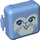 LEGO Medium blauw Play Cube Doos 3 x 8 met Scharnier met Hamster Gezicht (64462 / 72566)