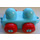 LEGO Bleu moyen Primo Véhicule Base avec rouge roues et tow hitches (31605 / 76044)