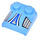 LEGO Medium Blue Slope 2 x 2 x 0.7 Curved with Blue black and white Vents without Curved End (41855 / 45412)