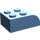 LEGO Medium blauw Helling Steen 2 x 3 met Gebogen bovenkant (6215)