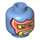 LEGO Medium Blue Super Wrestler Head (Safety Stud) (3626 / 88023)
