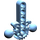 LEGO Medium blauw Technic Bionicle Heup Joint met Balk 5 (47306)