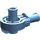 LEGO Bleu moyen Technic Click Rotation Bague avec Deux Pins (47455)