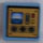 LEGO Medium Blue Tile 2 x 2 with Control Panel Sticker with Groove (3068)