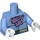 LEGO Azul medio Torso con Chaqueta, Morado Bufanda, Blanco Gloves (76382 / 88585)