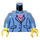 LEGO Medium blauw Torso met jacket, Ronde pendant, magenta undershirt (973 / 76382)