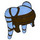 LEGO Mittelblau Twi&#039;lek Headdress mit Dark Brown Streifen (33582 / 90445)