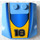 LEGO Bleu moyen Coin 4 x 4 Incurvé avec &quot;18&quot; Autocollant (45677)