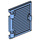 LEGO Bleu moyen Fenêtre 1 x 2 x 3 Shutter avec Hinges et poignée (60800 / 77092)