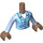 LEGO Medium Brown Aliya - Bright Light Blue Top Friends Torso (73141 / 92456)