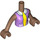 LEGO Brun moyen Aliya (Medium Lavender Jacket avec blanc Trim) Friends Torse (73141 / 92456)