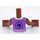 LEGO Medium Brown Aliya (Medium Lavender Jacket with White Trim) Friends Torso (73141 / 92456)