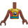 LEGO Medium Brown Aliya - Safety Vest Friends Torso (73141 / 92456)