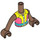LEGO Medium Brown Aliya - Safety Vest Friends Torso (73141 / 92456)