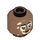 LEGO Medium Brown Dual-Sided Female Head with Vitiligo Patches and Smile / Wide Grin (Recessed Solid Stud) (3626 / 100951)