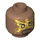 LEGO Medium Brown Electro Minifigure Head (Recessed Solid Stud) (3274 / 104690)