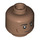 LEGO Medium Brown First Officer Hawkins Minifigure Head (Recessed Solid Stud) (3274 / 104767)