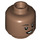 LEGO Medium Brown Ironheart MK2 Minifigure Head (Recessed Solid Stud) (1796 / 3626)