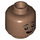 LEGO Medium Brown Lee Jordan Minifigure Head (Recessed Solid Stud) (3626 / 95300)