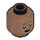 LEGO Medium Brown Lee Jordan Minifigure Head (Recessed Solid Stud) (3626 / 95300)