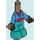 LEGO Medium Brown Micro Body with Trousers with Blue and Red Shirt