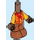 LEGO Medium bruin Micro Lichaam met Broek met Rood / Oranje Shirt (83612)