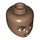 LEGO Medium Brown Minidoll Head with Brown Eyes (92198 / 103340)