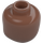 LEGO Medium Brown Minidoll Head with Brown Eyes (92198 / 103340)