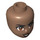 LEGO Medium Brown Minidoll Head with Brown Eyes  (92198 / 103340)
