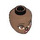 LEGO Medium Brown Minidoll Head with Dark Orange Eyes (Tiana) (92198 / 103972)