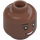 LEGO Medium Brown Minifigure Head with Decoration (Recessed Solid Stud) (3274)