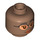 LEGO Medium Brown Minifigure Head with Decoration (Recessed Solid Stud) (3274)