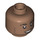 LEGO Medium Brown Minifigure Head with Decoration (Recessed Solid Stud) (3274)