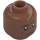 LEGO Medium Brown Minifigure Head with Decoration (Recessed Solid Stud) (3274)