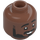 LEGO Medium Brown Minifigure Head with Decoration (Recessed Solid Stud) (3274)