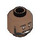 LEGO Medium Brown Minifigure Head with Decoration (Recessed Solid Stud) (3274)