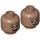LEGO Medium Brown Minifigure Head with Decoration (Recessed Solid Stud) (3626 / 95274)