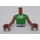 LEGO Medium Brown Naomi with Glasses and Green Top Friends Torso (73141 / 92456)