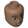 LEGO Medium Brown William Male Minidoll Head (28649 / 107650)