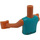 LEGO Medium donker vleeskleurig Andrea met Gold en Turquoise Muziek Top Friends Torso (92456)