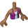 LEGO Mittleres dunkles Fleisch Andrea mit Sequined Skirt Friends Torso (92456)