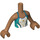 LEGO Medium donker vleeskleurig Andrea met Wit en Gold Kleding Friends Torso (73141 / 92456)