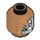 LEGO Medium Dark Flesh Arkham Two-Face with Orange Jumpsuit Minifigure Head (Recessed Solid Stud) (3626 / 30929)