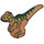 LEGO Medium Donker Vleeskleurig Baby Raptor met Dark Green Strepen (37829 / 65439)