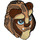 LEGO Mittleres dunkles Fleisch Beast Kopfbedeckung mit Horns und Beard mit Groß Augen (59108)