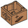 LEGO Mittleres dunkles Fleisch Box 2 x 2 mit Minifigure Kopf und Platte (2821 / 67346)