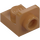 LEGO Beige Moyennement Foncé Support 1 x 1 avec 1 x 1 assiette En haut (36840)