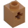 LEGO Medium Dark Flesh Brick 1 x 1 with Axle Hole (73230)