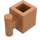 LEGO Mittleres dunkles Fleisch Backstein 1 x 1 mit Griff (2921 / 28917)